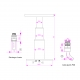 Discharge of water and cable glands detail – Size in mm