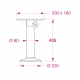 Weight 2,860 Kg – Size in mm