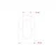 Vista frontale – Misure in mm