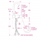 Peso 690 g – Vista frontale – Misure in mm