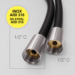 PLASTICA, NERO OPACO – Raccordi ACCIAO INOX 316