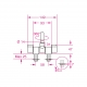 Weight 821 g – Front view – Size in mm