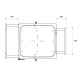 Top view – Top plate open – Size in mm